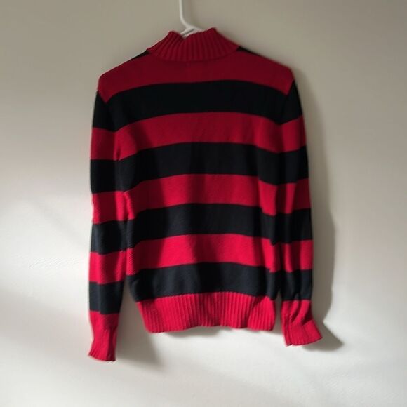 Chaps size large (14/16) youth boys black/red sweater. - Picture 3 of 5